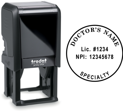 TR4924R-B-07 Sello Medico NPI Redondo Personalizado